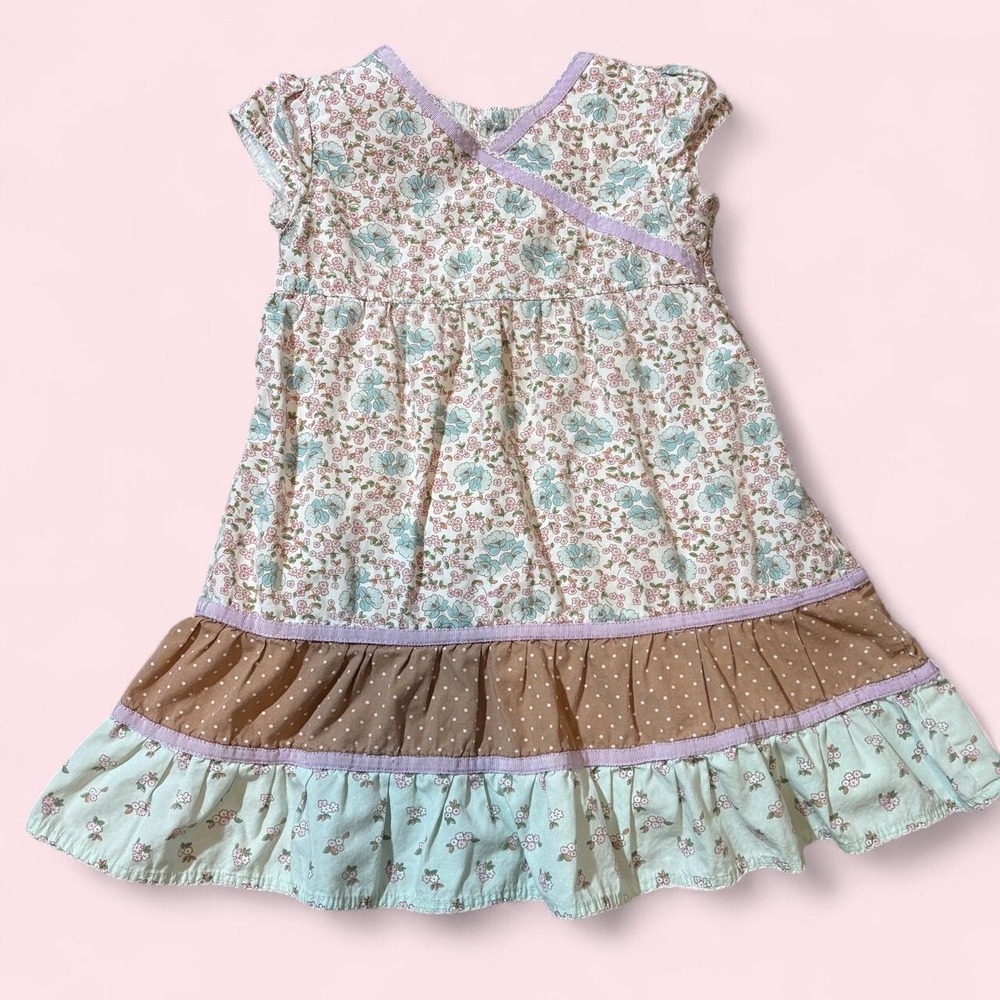 Vintage Genuine Kids by OskKosk 2T Girls Dress Tiered Floral Dress